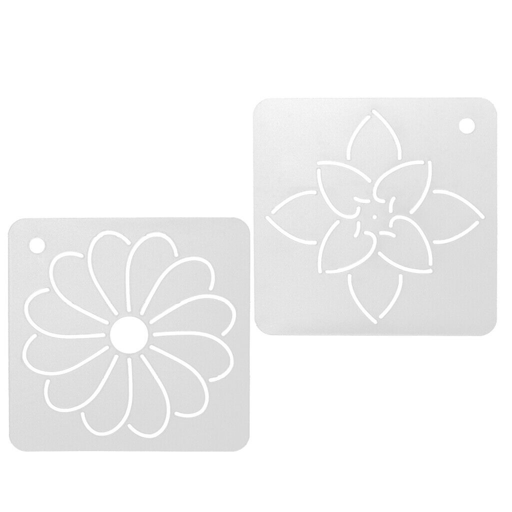 2x Flower Design Embroidery Quilting Templates