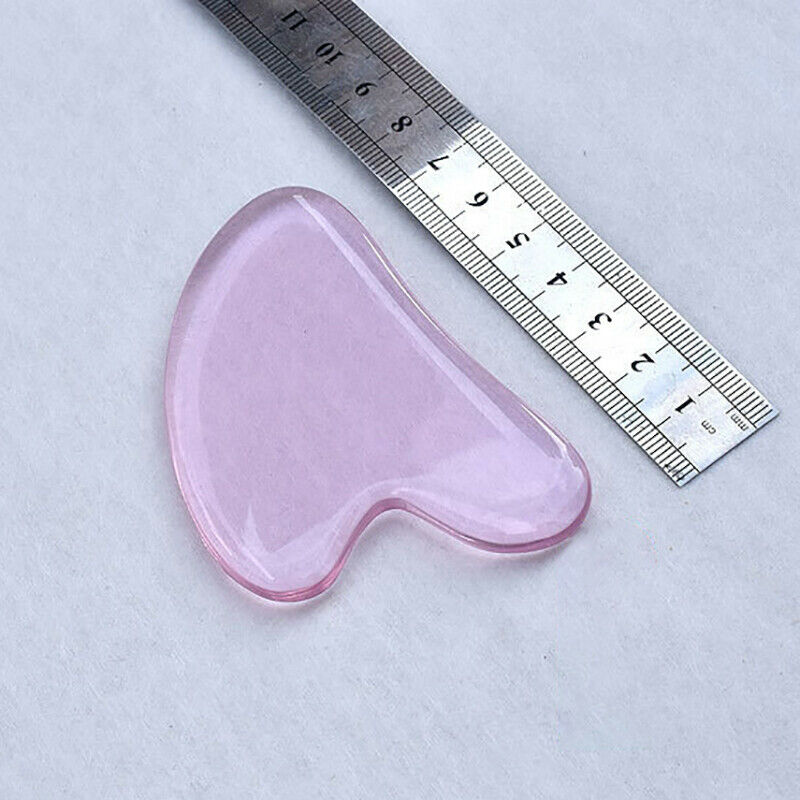 Natural Heart Jade Gua sha Stone Board Massage Plate Jade Face Scrapers T.l8
