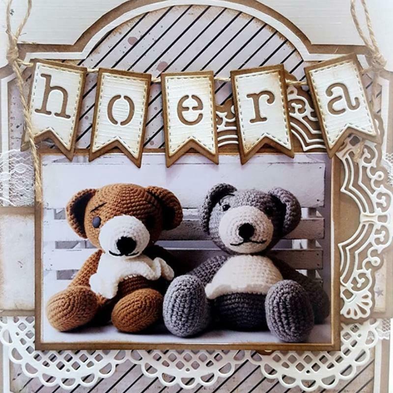 Alphabet Flags Metal Cutting Dies Stencil DIY Scrapbooking Album Paper Card Mold