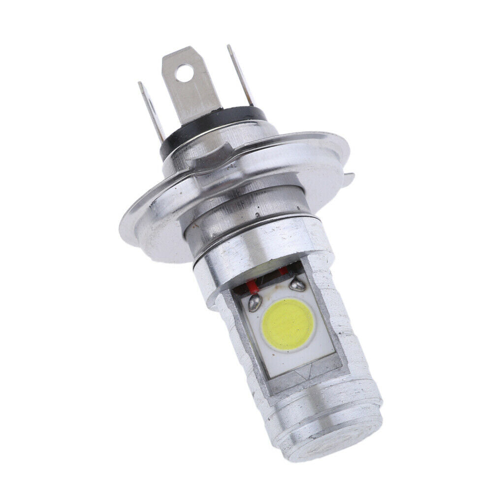 H4 COB LED 12W Ceramic Bulb Warning Lamp for Hi / Lo Beam Headlights