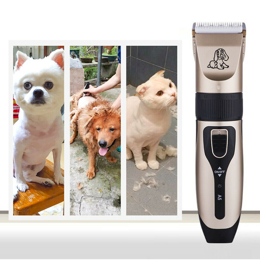 Professional Pet Dog Cat Clipper Hair Grooming Kit Cordless Scissor Shaver Comb