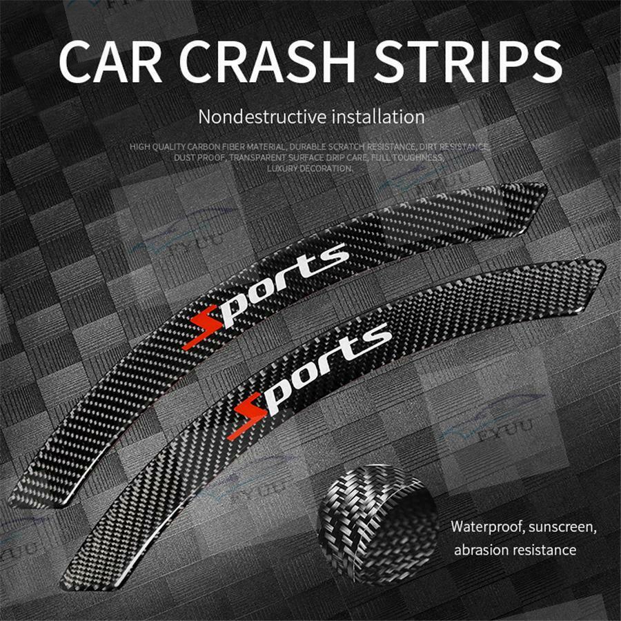 4x Real Carbon Fiber Sports Style Car Fender Flares Arch Wheel Eyebrow Protector