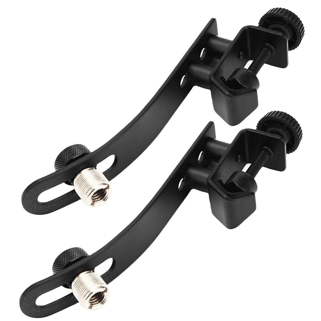 2x Clamp Mounted on Microphone Stand Jazz Drum Accessories