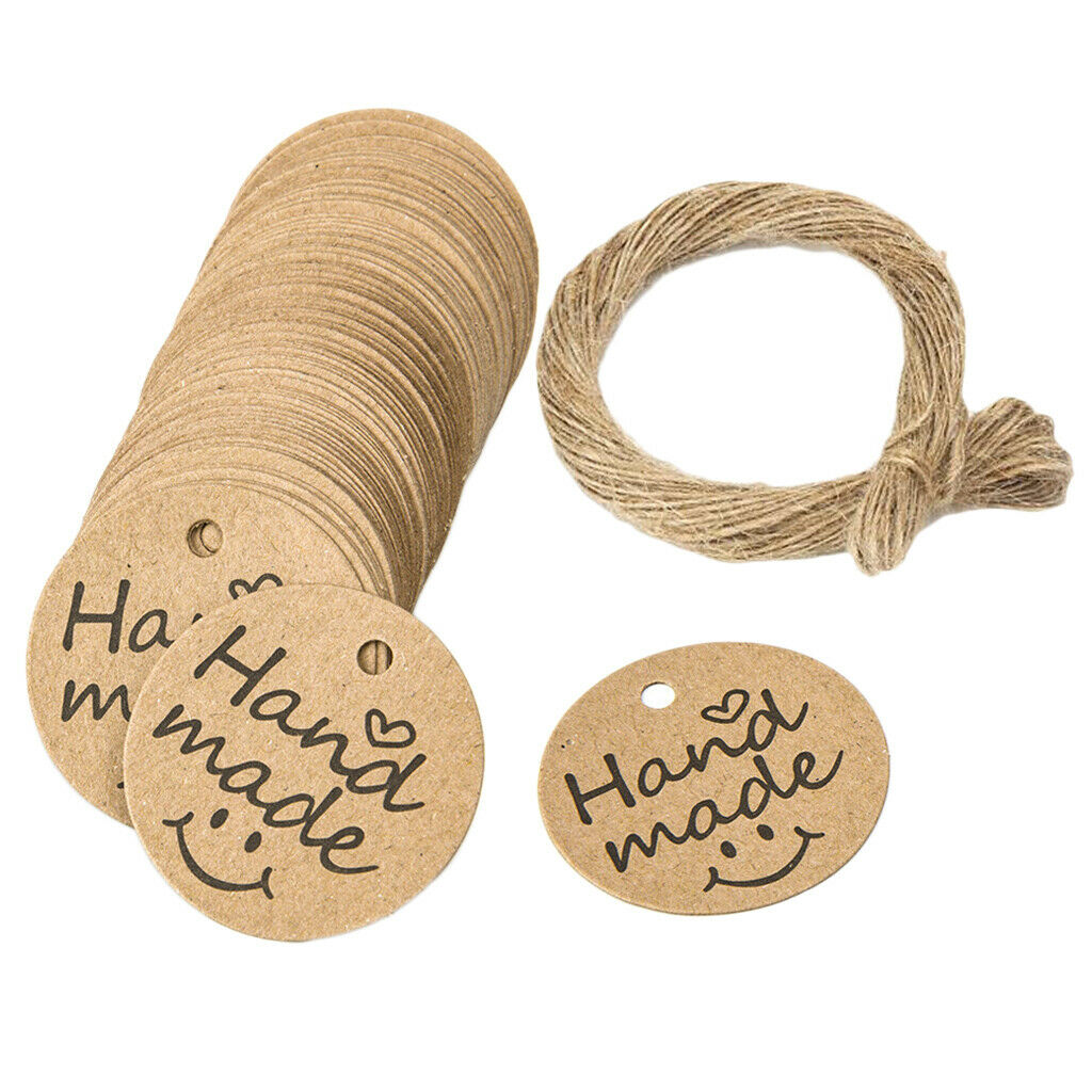 100pcs White Paper Labels Handmade Price Tags Gifts Flower Packing Labels