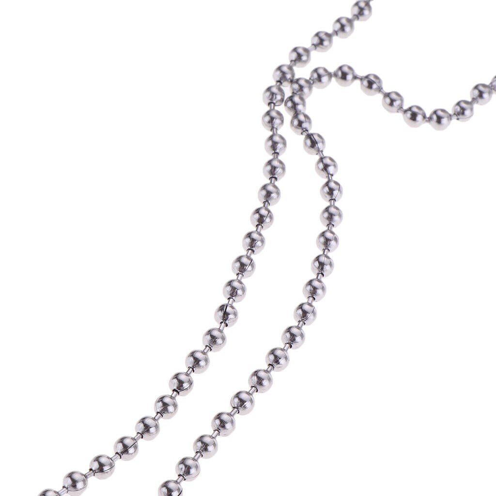 13yd Stainless Steel Beaded Ball Chain 2.5mm Wide DIY Jewelry Findings Craft