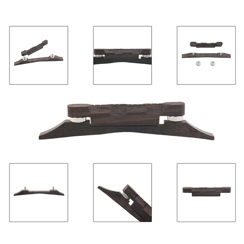 Durable Rosewood Guitar Bridge Mandolin Bridge For Guitar Bass Adjustable AU FG