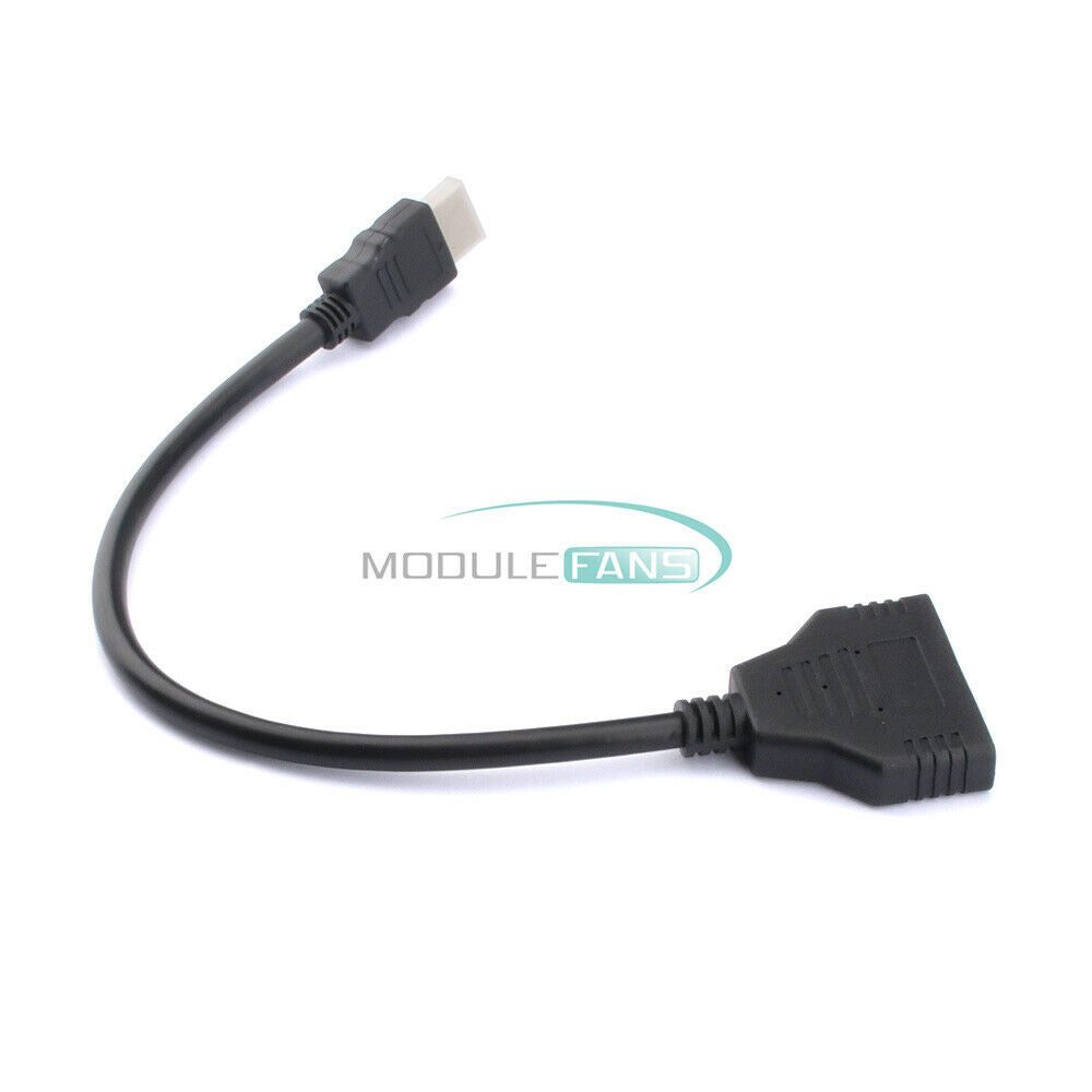30CM HDMI Transmission Adapter Cable One-in-two Conversion Cable Support 1080P