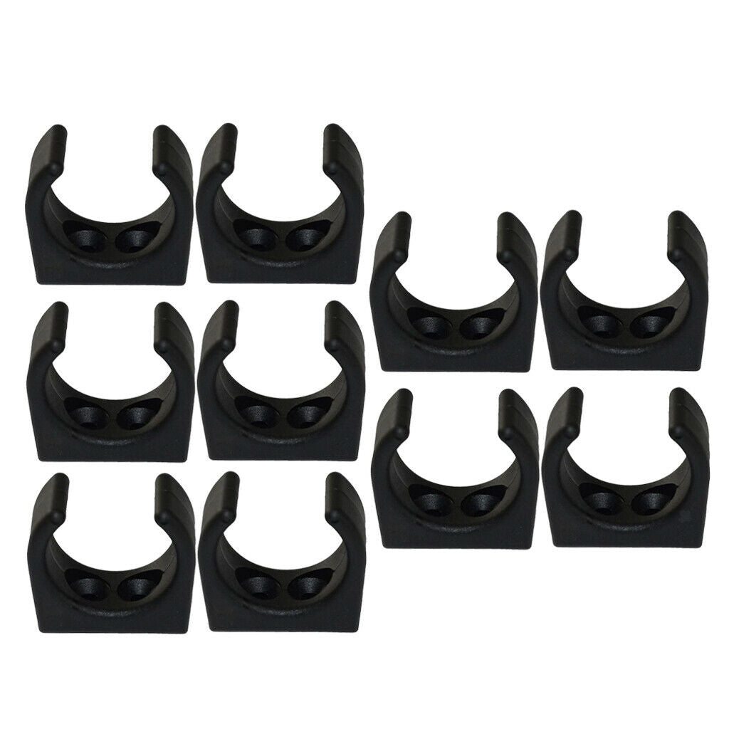 10pcs Nylon Plastic Clips Holder Ladder Paddle Pole Holder Storage Bracket