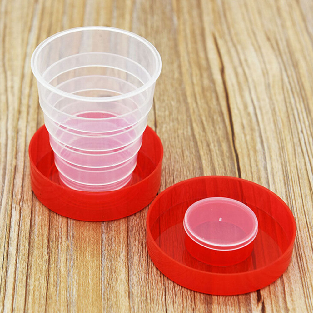 Plastic Folding Cup Telescopic Collapsible Outdoor Travel Camping new.A JfJCBDA