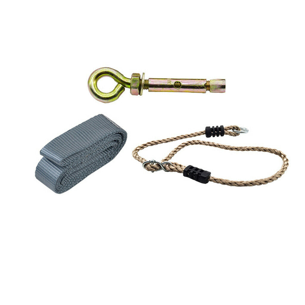 Outdoor Playground 50cm Woven Strap Hook Connector 1M Rope DIY 100KG 3PCS