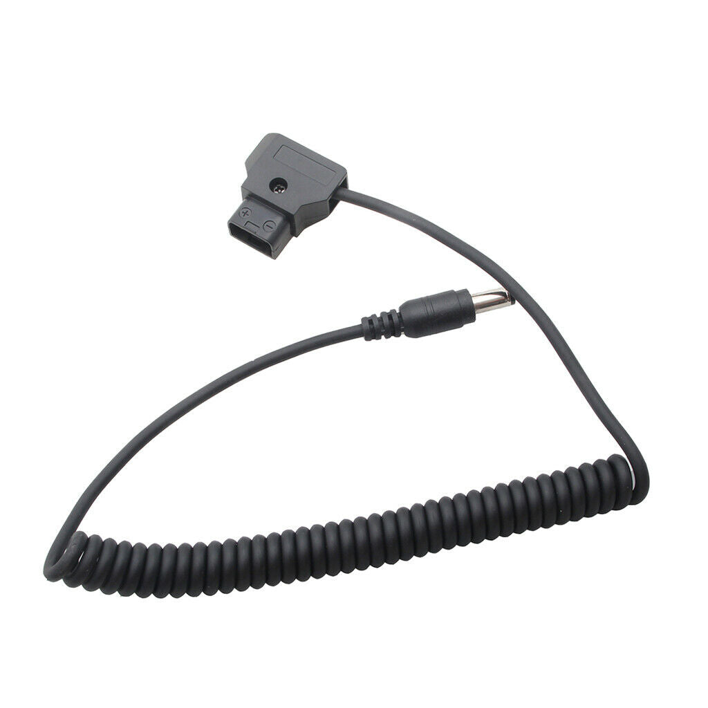3ft Coiled D-TAP 2Pin Male To DC Extension Cable For DSLR Rig Anton Battery