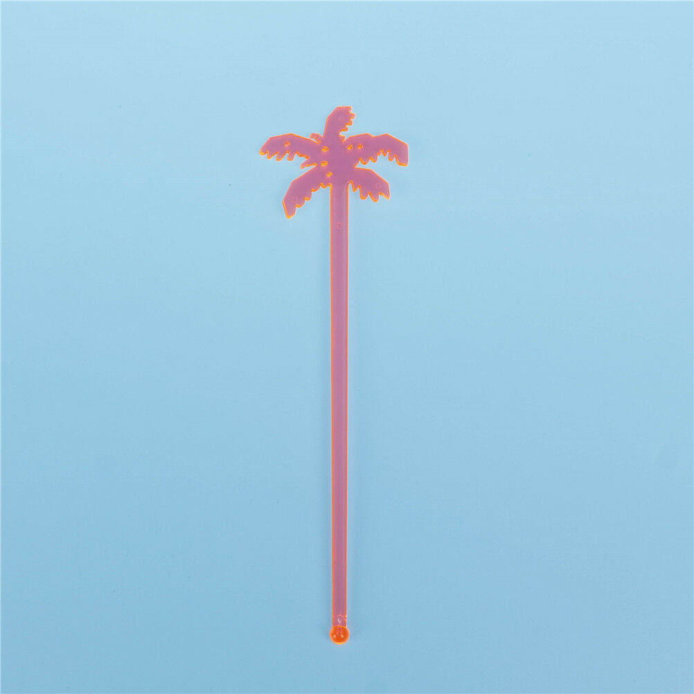 50pcs Coconut Tree Cocktail Swizzle Sticks Drink Stirrer Coffee MuddlerPuddle Xz