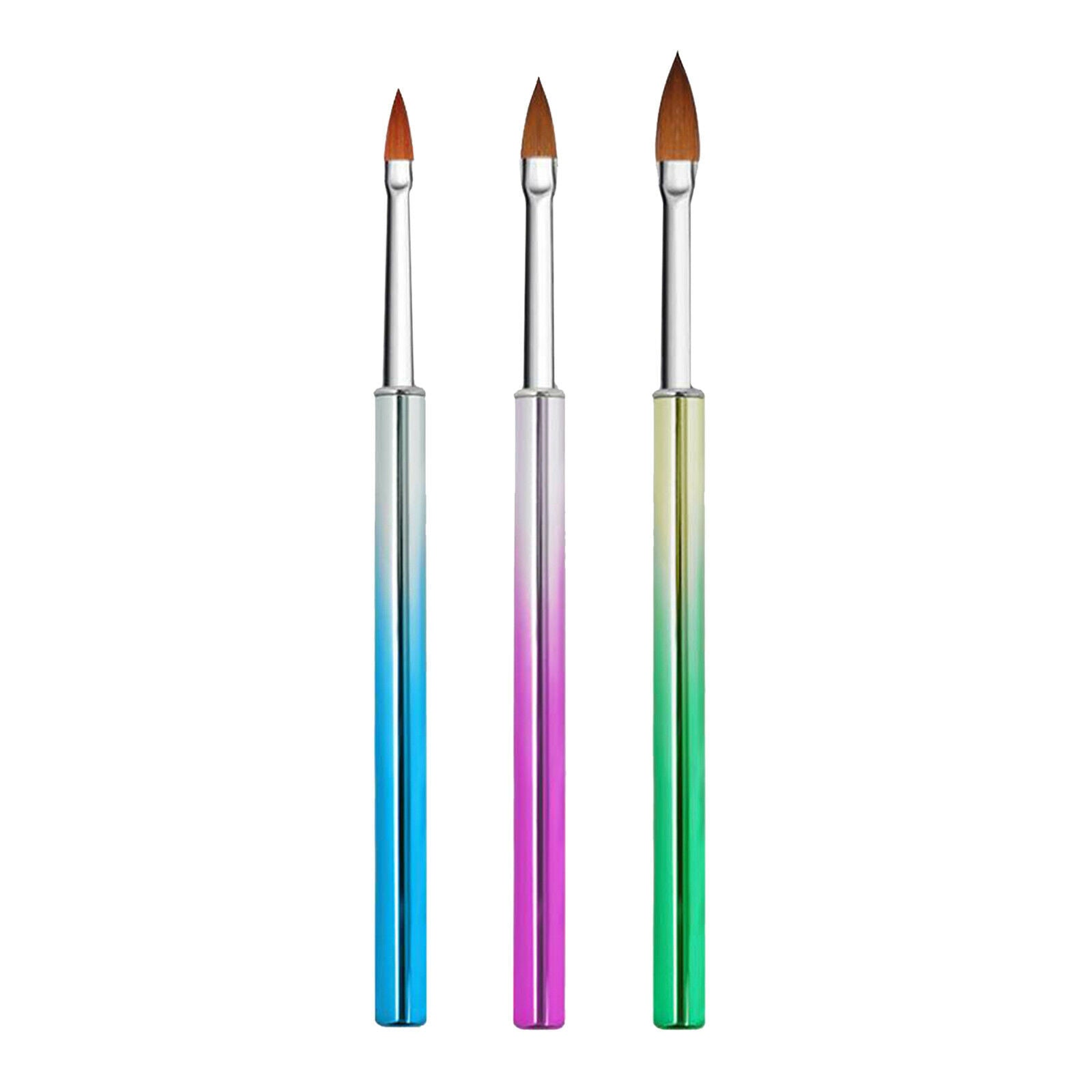 3pcs Nail Art Brush Set Nail Painting Brushes Nail Drawing Pen Nail Arts DIY