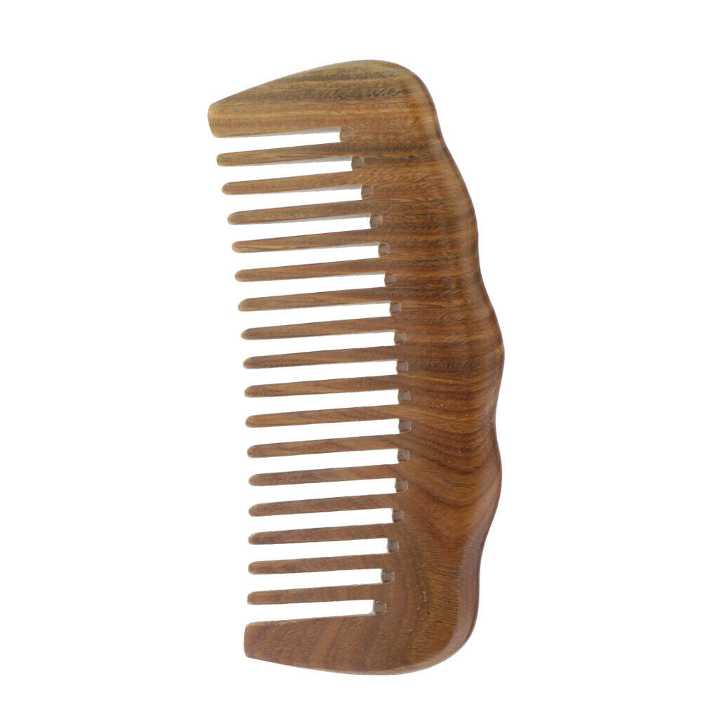 Handmade Natural Green Sandalwood No Static Comb with Aromatic Scent for