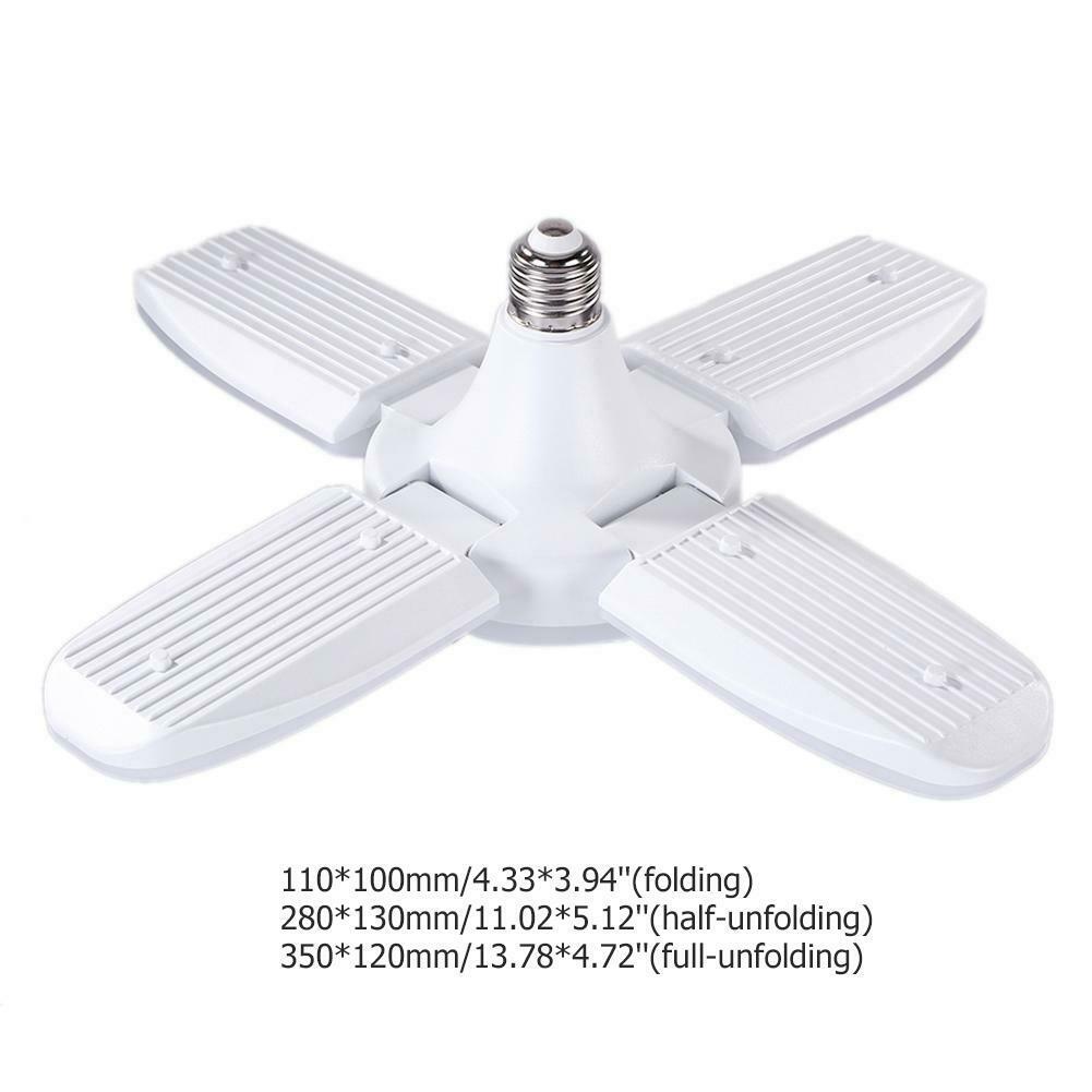 LED Pendant Light Foldable Fans Angle Adjustable Ceiling Lamp Energy Saving @