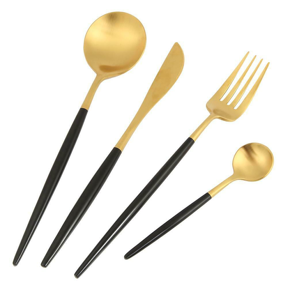 5pcs Portable Stainless Steel Tableware Dinnerware Travel Camp Cutlery Set @