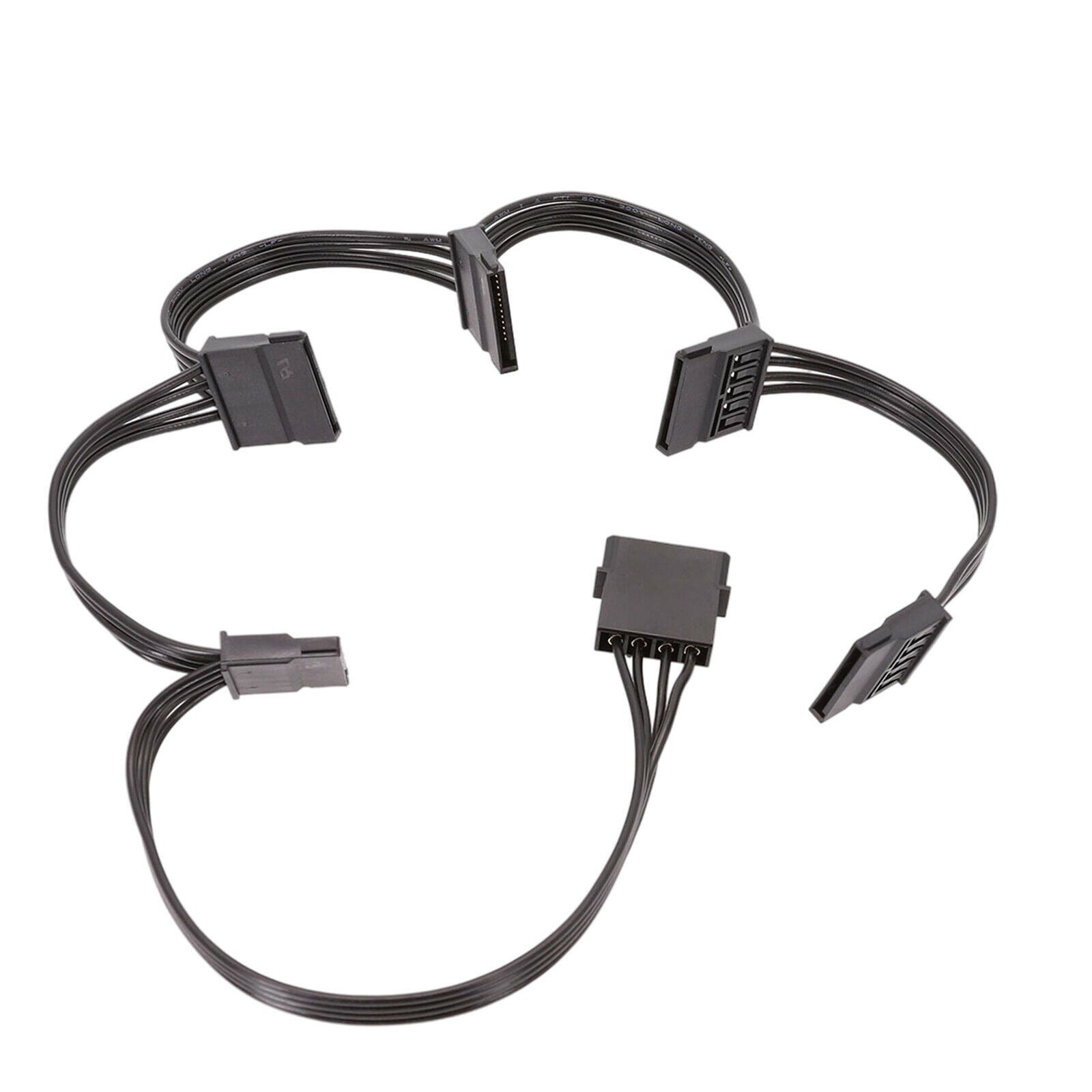 1pc Universal SATA Power Supply Cable Hard Drive 1 Male to 5 Female Stable