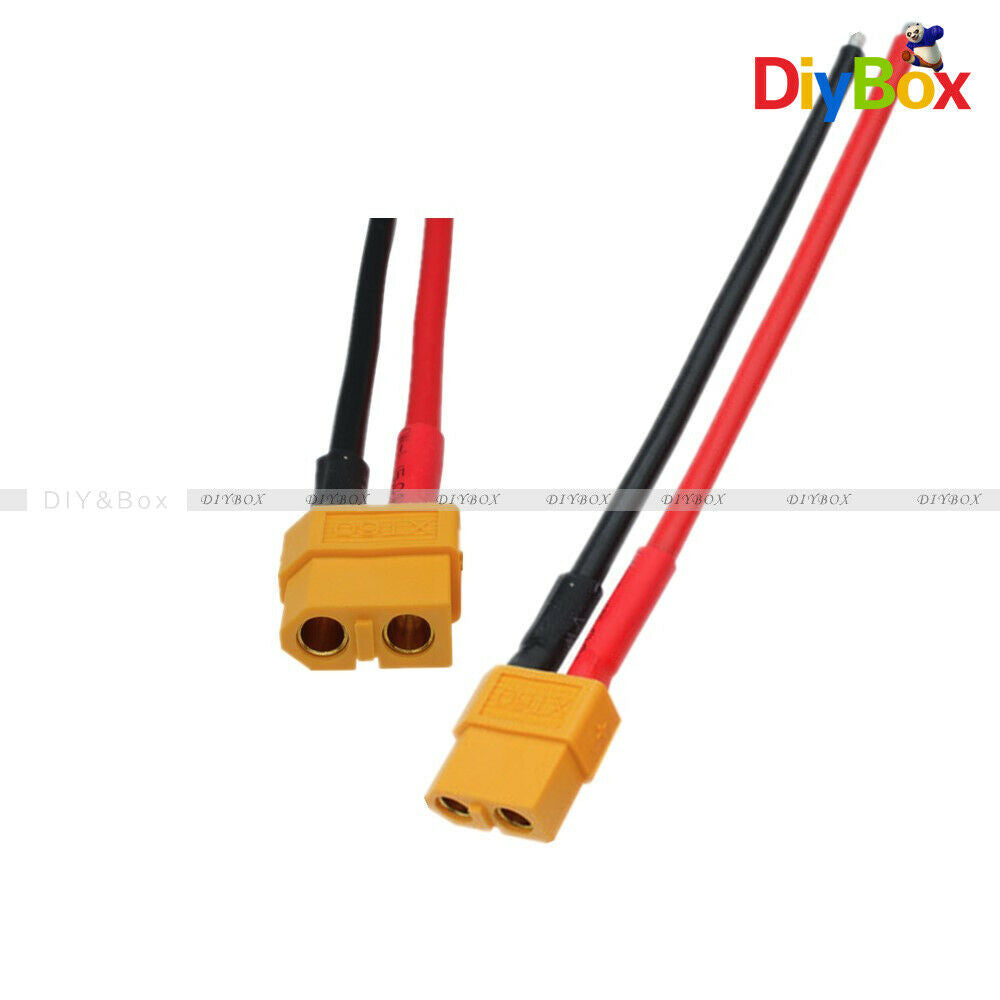 14AWG XT60 Female Connector W/ Housing Silicon Wire Cable  10CM / 100mm