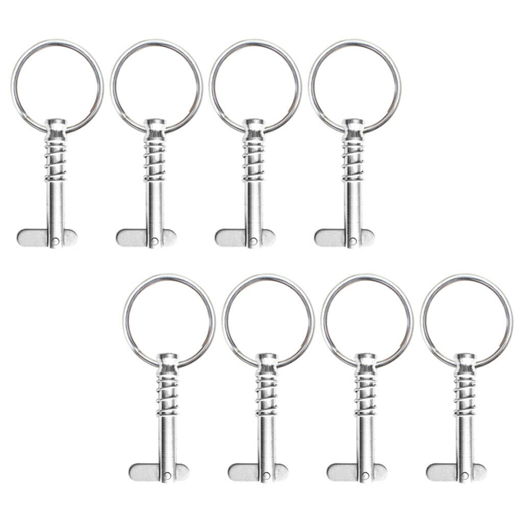 8Pcs Heavy Duty Quick Release Pins Spring Loaded for Boat Bimini Top Boat