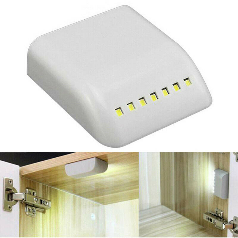 7 LED Wireless PIR Motion Sensor Night Light Cabinet Stair Lamp Battery P.l8