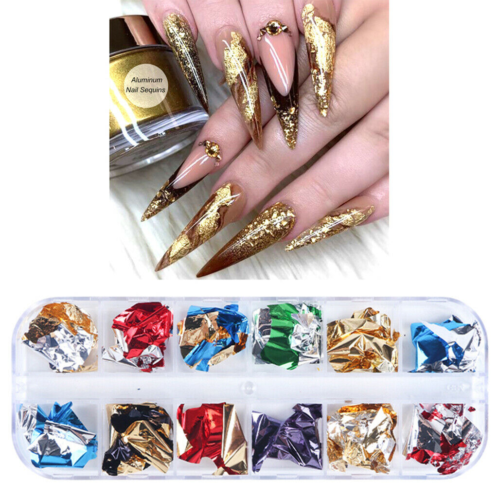 24 Colors Crafts Nail Glitter Paillettes Fragments Nails Art Decoration