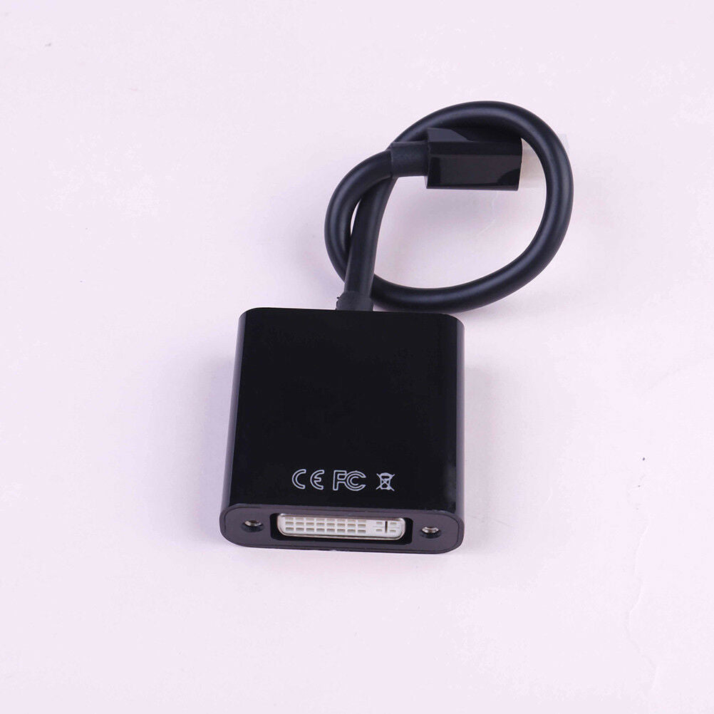 1PC black mini displayport DP male to DVI female video adapter ca^qiW NC