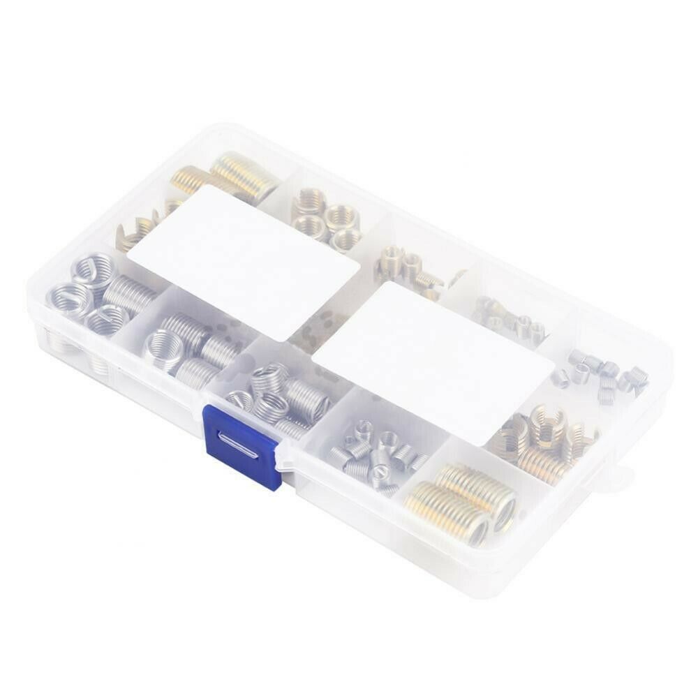 116Pcs/box Carbon Steel Wire Thread Insert Mixed Set M3-M12 Series Combination