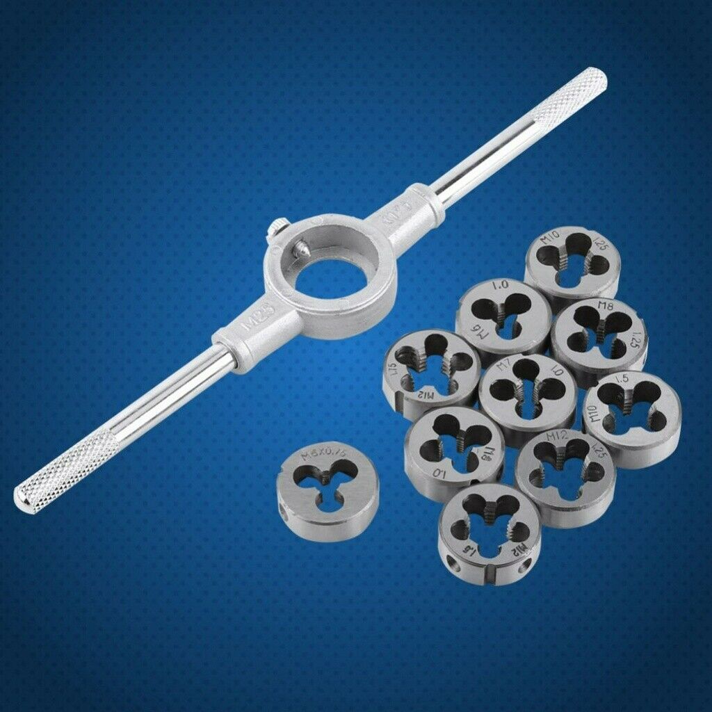 Metalworking Hand Tool Screw Tap Threading Die & Wrench Repair Tool Kit