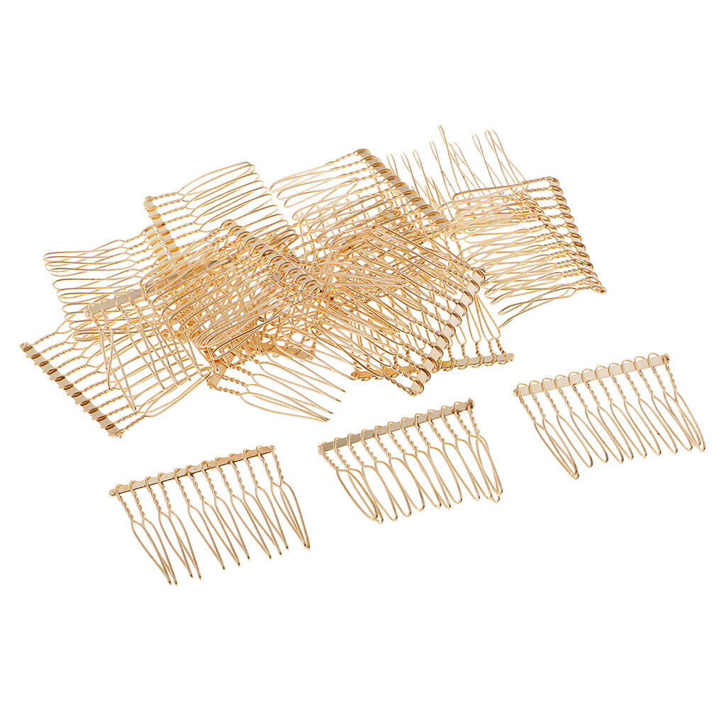 20pcs Metal Side Combs Hairpin for Ponytail Holder Hairpin Jewelry Golden