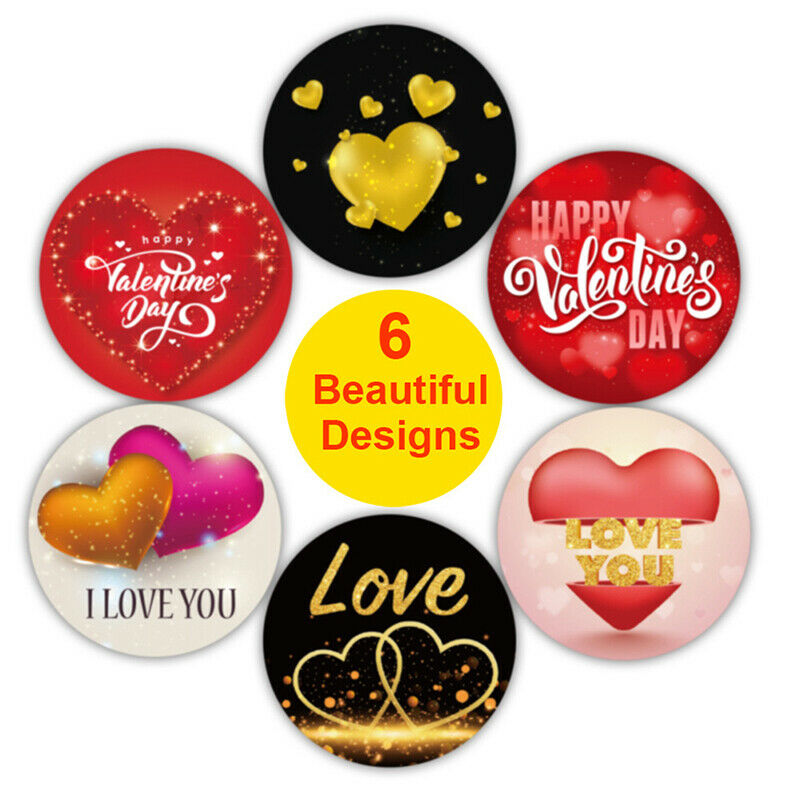 500pcs Valentine's Day Handmade Stickers Scrapbooking for Package  Seal L.l8