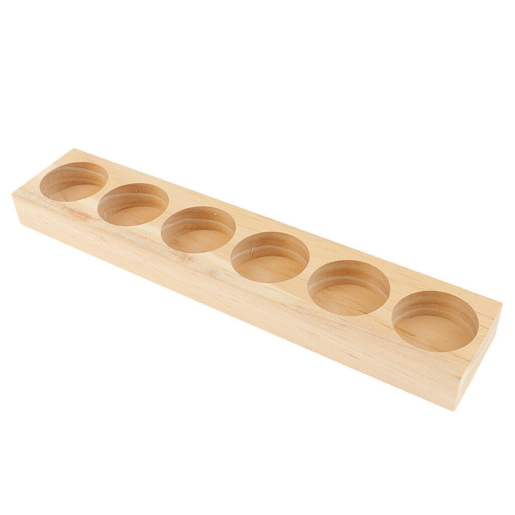 6Slot  Aromatherapy Essential Oil Storage Box Wooden Case Container Holder Tray