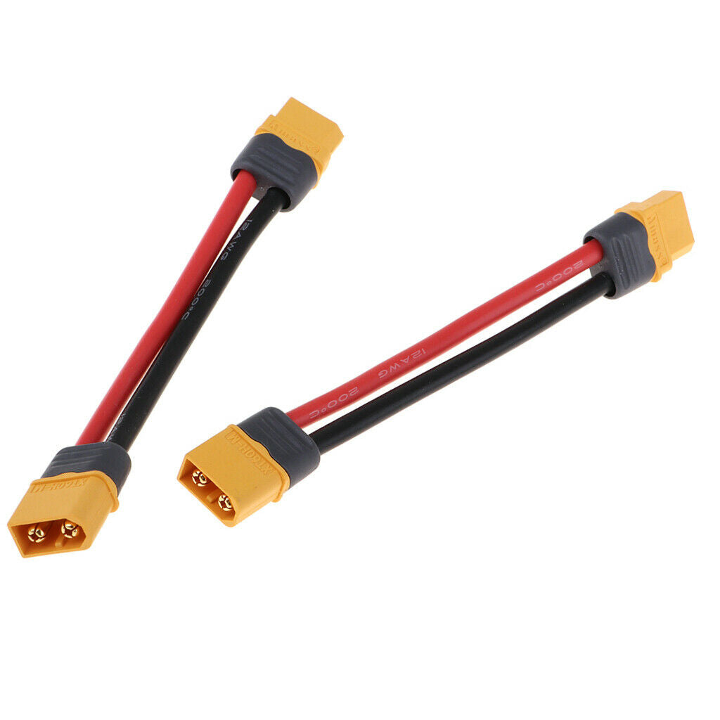 2x 40cm xt60 Connectors Extension Cables Convert Lines for RC Car Boats Lipo