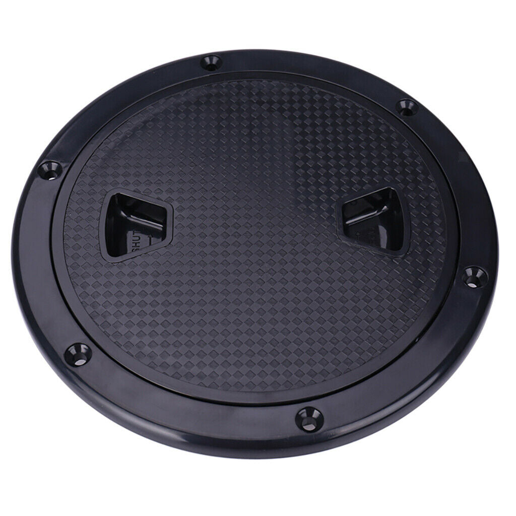 4" Marine Sails Screw Out Deck Plate Inspection Hatch Access Boat RV Black