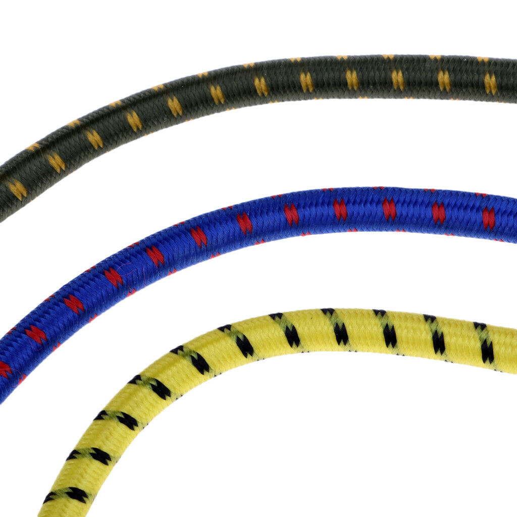 2X 6 Pieces Elastic Bungee Cord Rope Luggage Packing Strap with Hook Outdoors