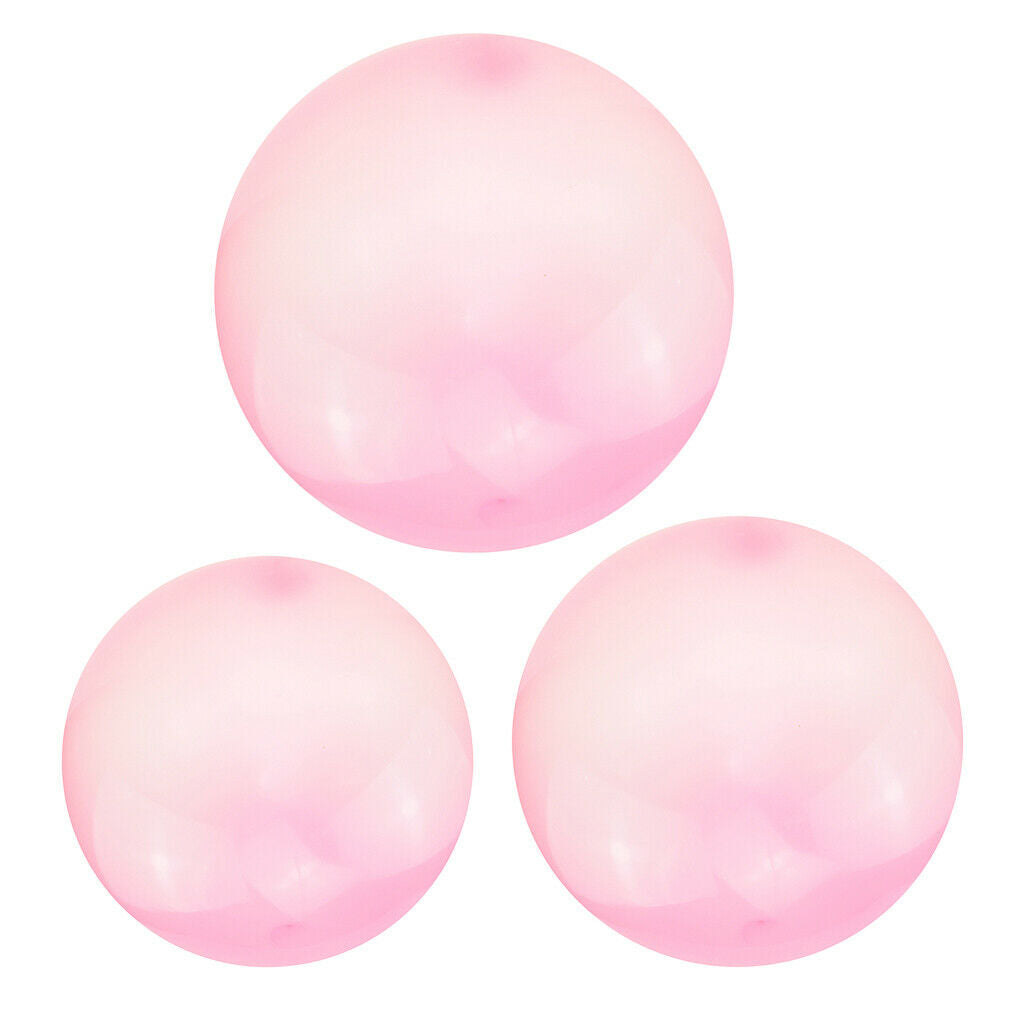 3x Bubble Ball Soft Inflatable Balloon Families Balls Beach Game Toys Pink