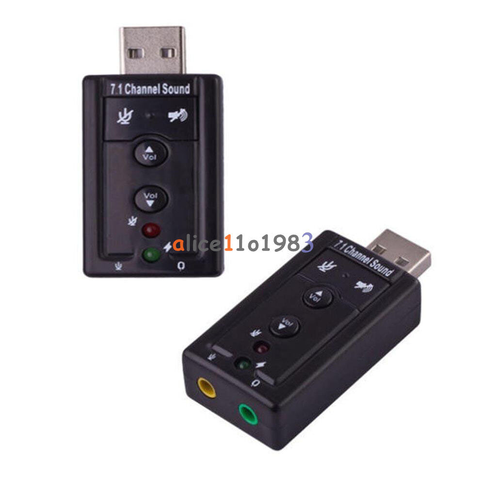 Mini USB 2.0 7.1 Channel Audio Sound Card Sound Adapter For PC Laptop