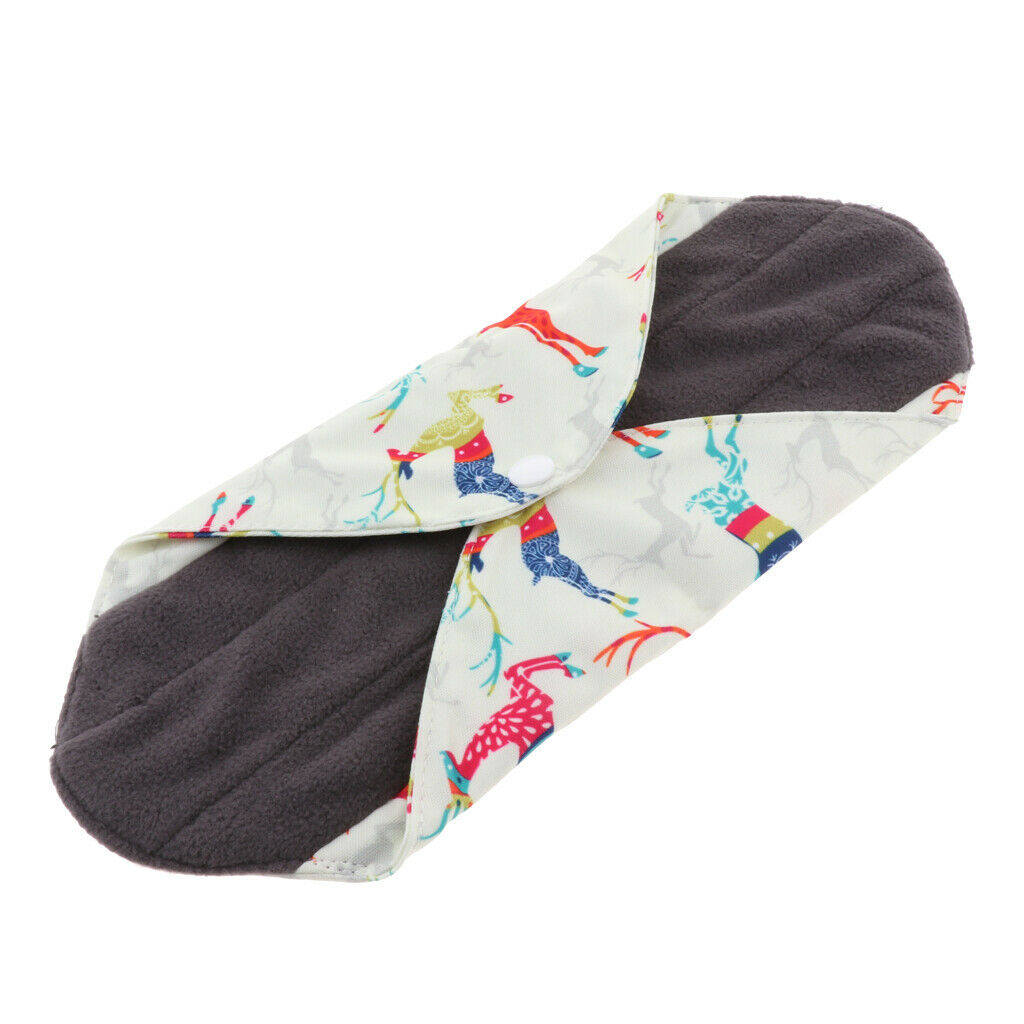 3 Pcs S/M/L Bamboo Cloth Washable Menstrual Pad Sanitary Towel Pad for Women