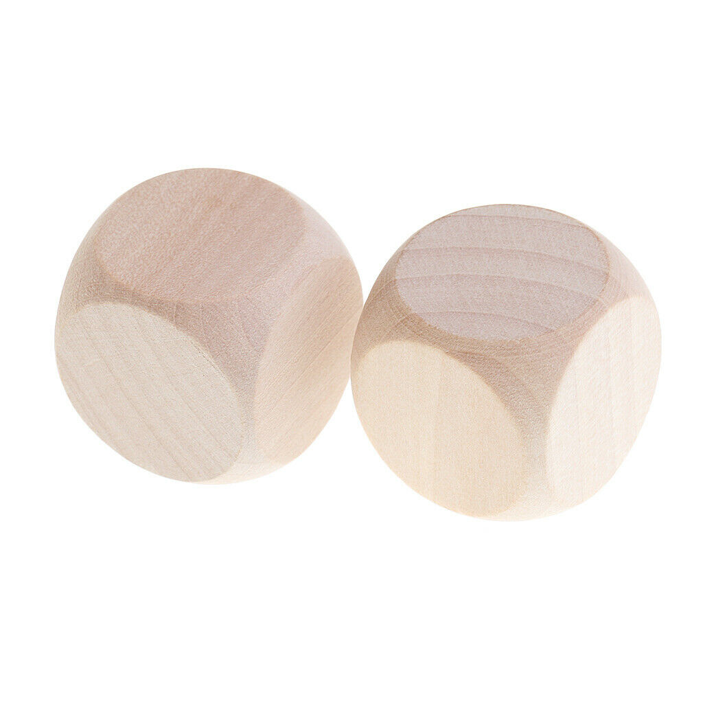 10Pcs Wooden Dice Six Side Dice 6 Side Dices 30mm for Kids Bulding Blocks