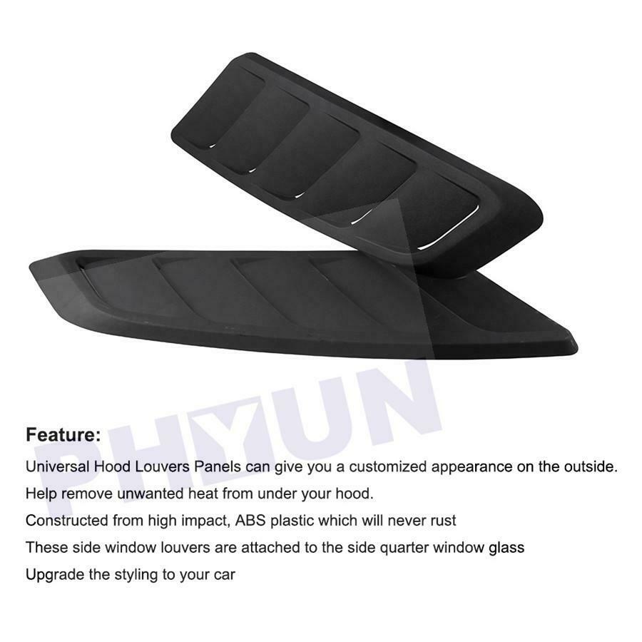 2PCS ABS Car Air Intake Scoop Bonnet Hood Vent Front Hood Vent For Ford Mustang