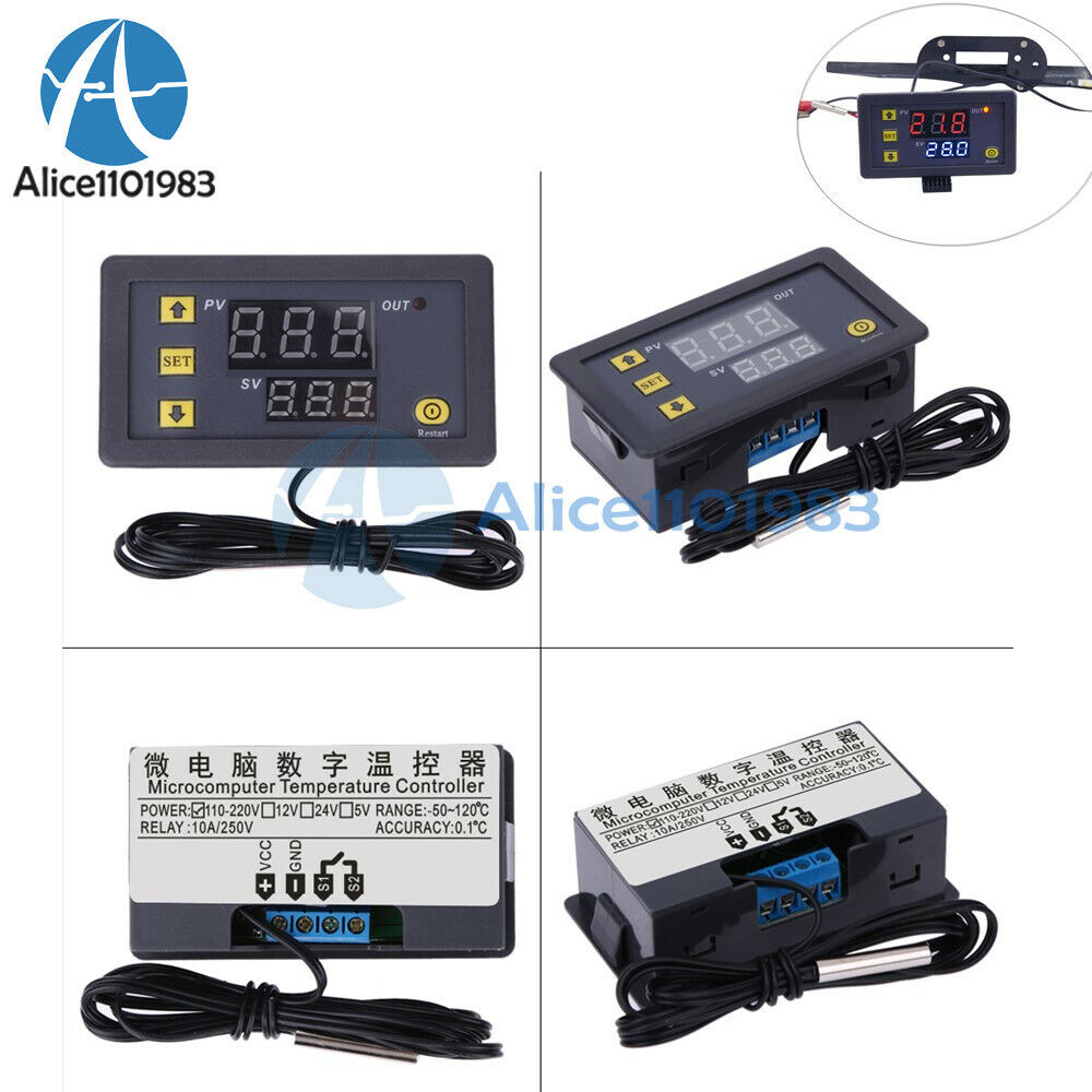 AC 110-220V 10A W3230 LCD Thermostat Temperature Controller Meter Regulator 0.1℃