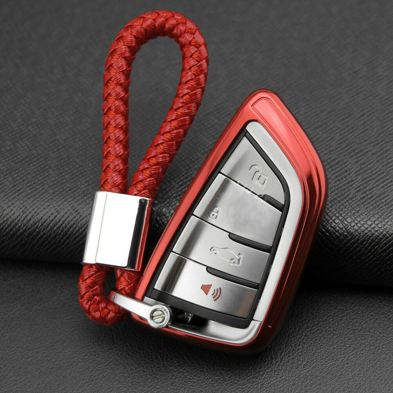 Red Remote Key Case Cover Fob Keychain Fit For BMW F45 F46 G31 G32 G11 G12 G07
