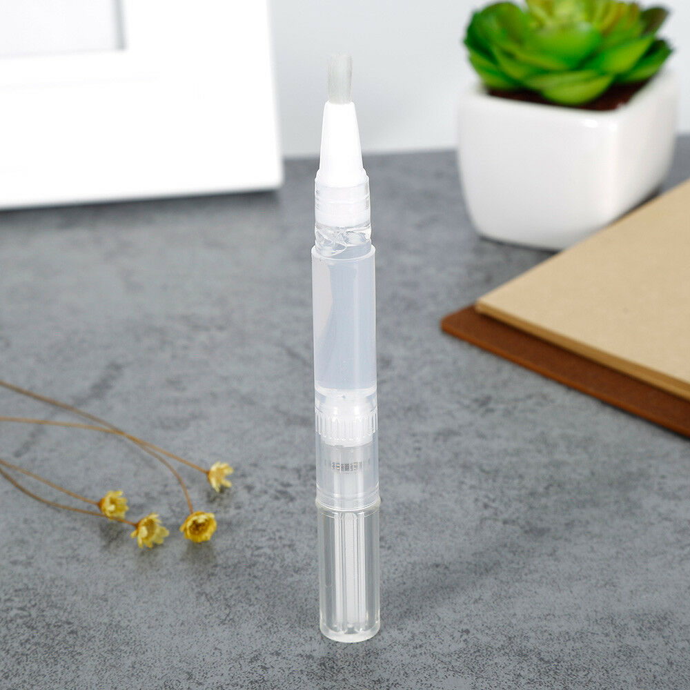 1Pcs 5ML Portable Tube Cuticle Oil Container Empty Twist Pen With Brush Solid CA