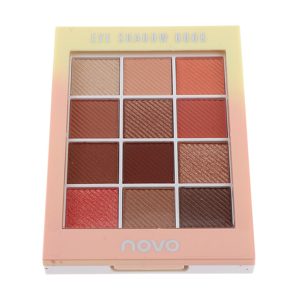 12 Color Matte Shimmer Eyeshadow Palette Waterproof Makeup Smoky Eye Shadow 03