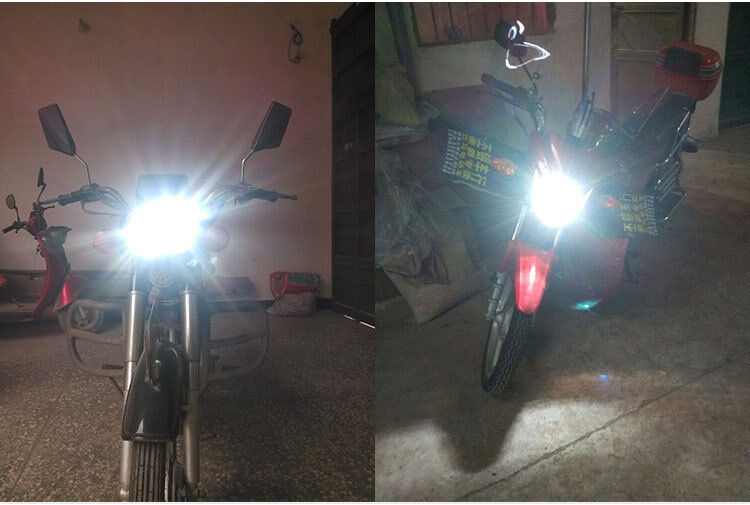 H4 18W Motorcycle Headlight Front Blub 2000LM Super Bright 3*COB LED Hi/Lo Lamp