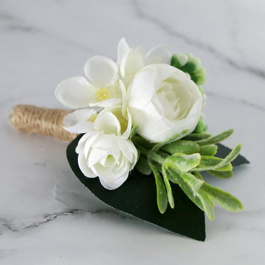 Boutonniere Men Wedding Suit Corsage Wristlet Groom Bride Flowers Prom