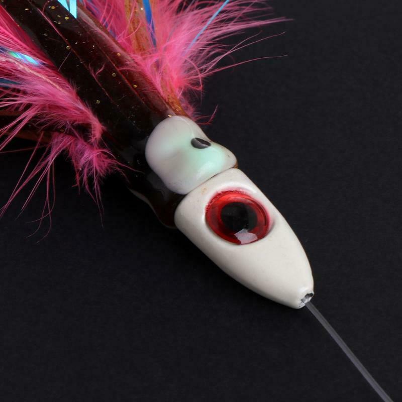 Fishing Bait With Lead Head Line Feather Lure Octopus Trolling Skirt Accessories