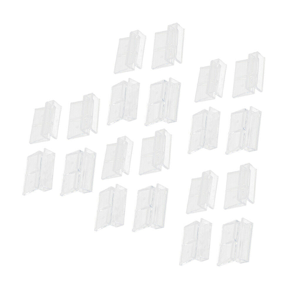 20Pcs 10mm Aquarium Fish Tank Glass Cover Support  Fastener Clips