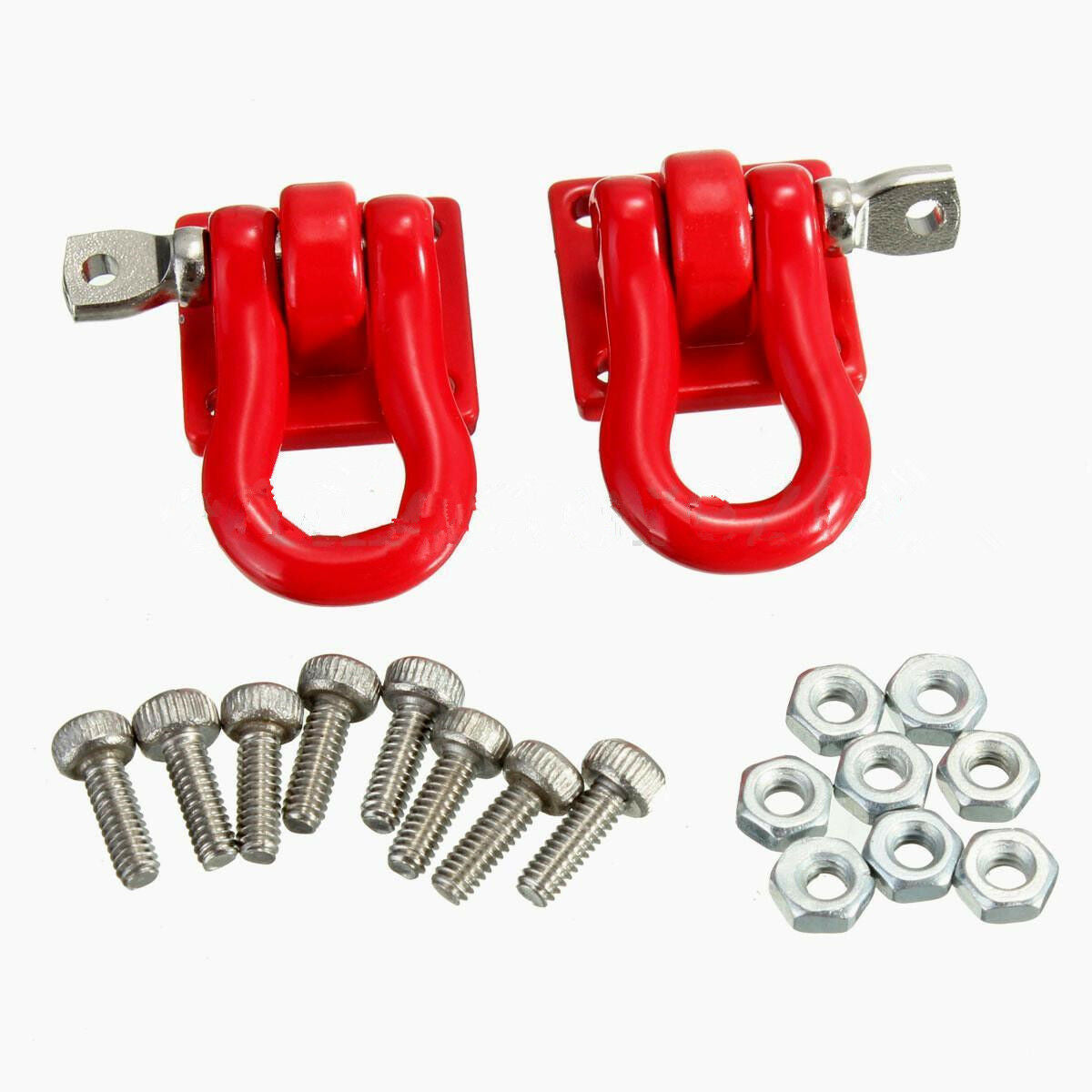 1 Pair 1:10 Scale Hook Shackles for RC SCX-10 Crawler Truck Accessories Red T DD