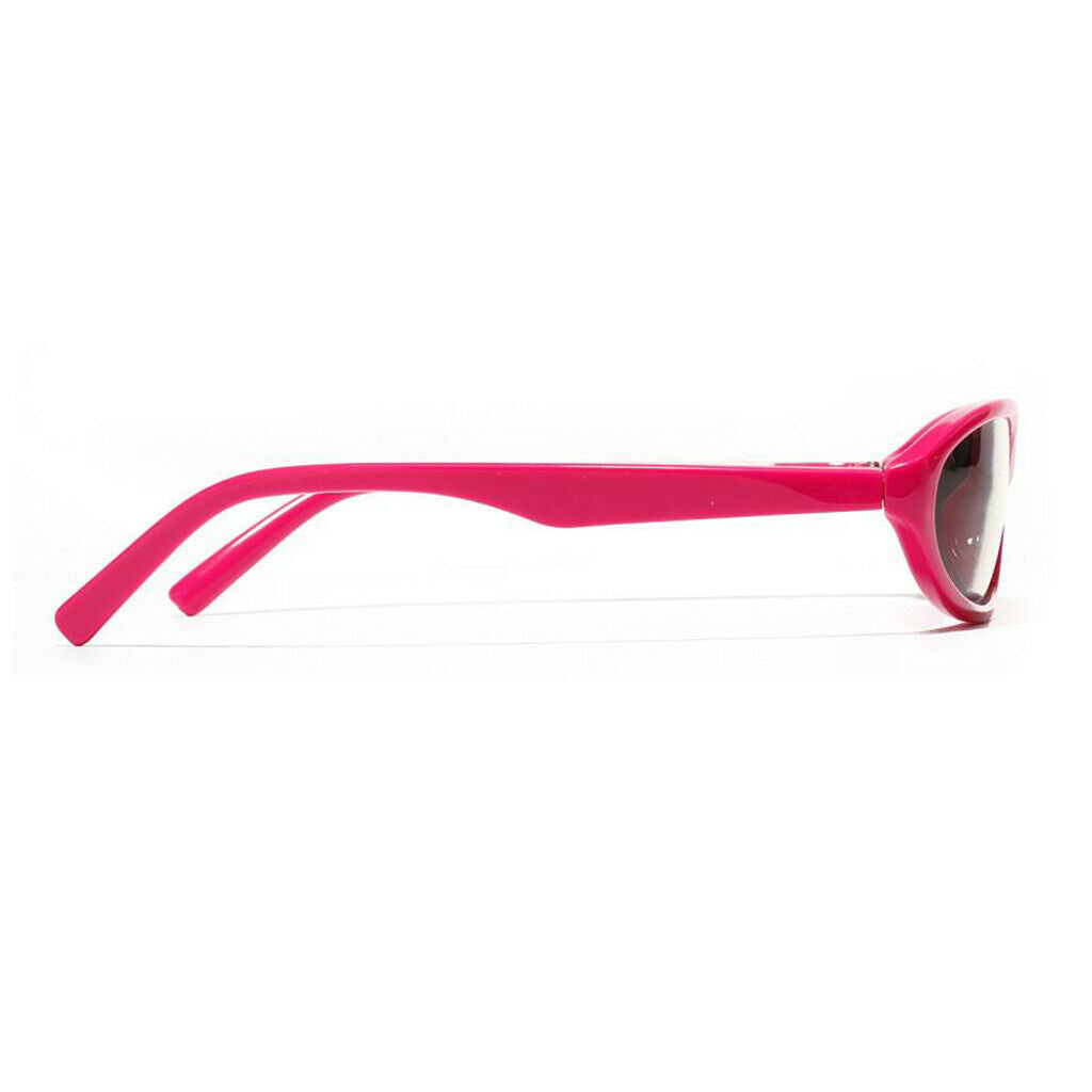 UV400 Oval Small Cat Eye Sunglasses Cool Punk Goth Shades Rave Rose Red