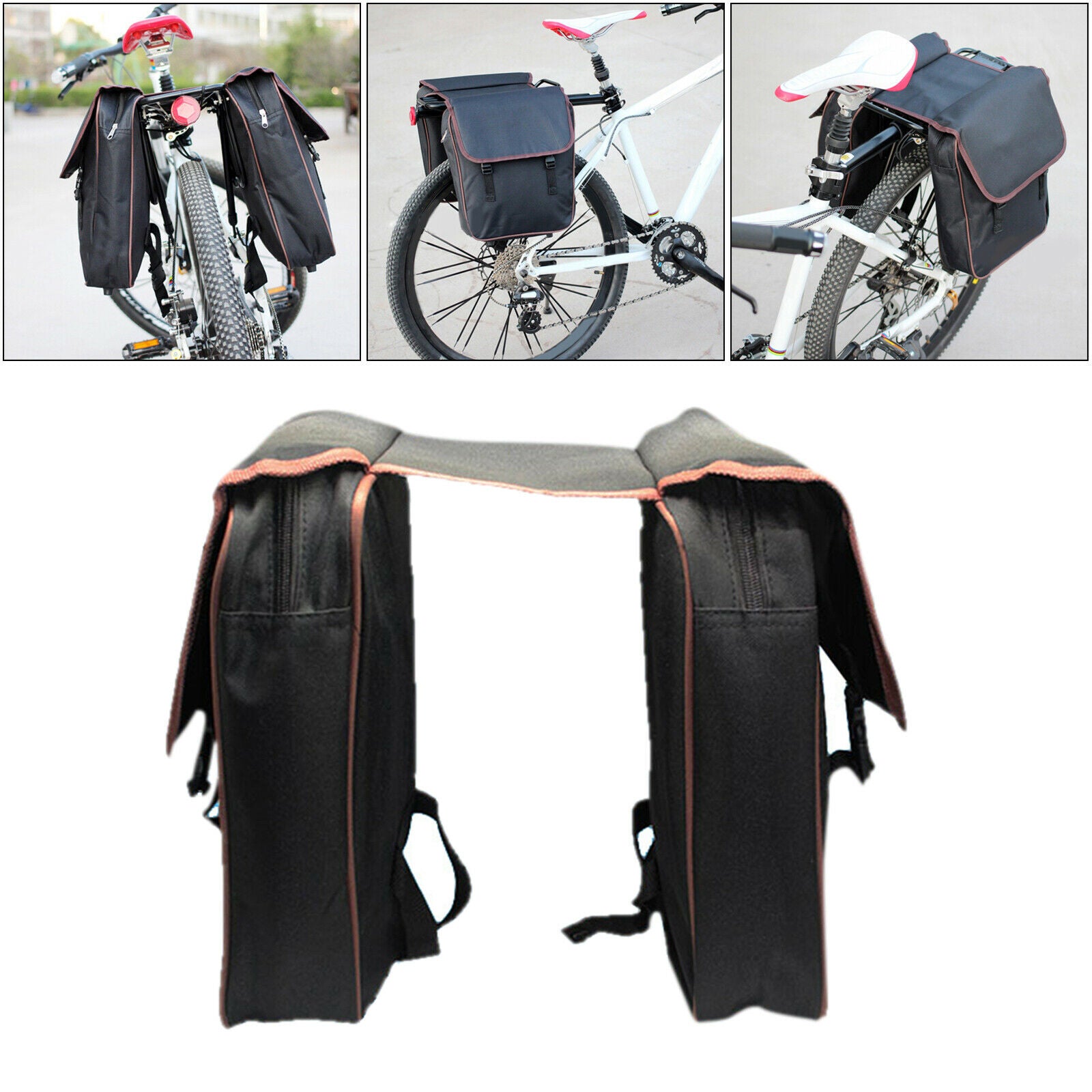 Portable Panniers Bag Saddle Bag Rear Seat Bag Biking Cargo Bag Storage Bag